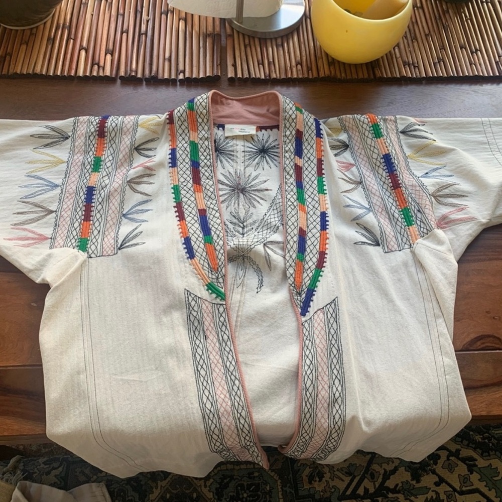 Linen artisan boho blazer